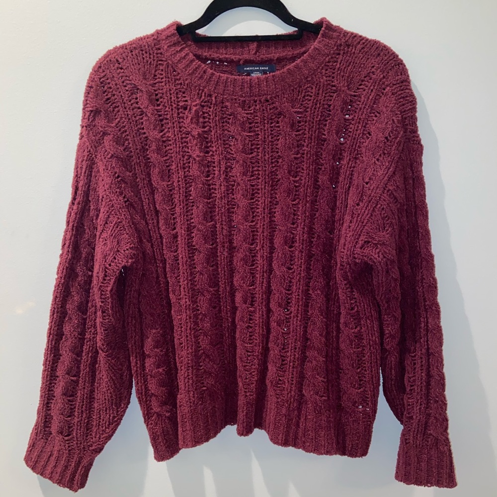 Maroon American Eagle Knitted Sweater